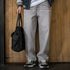 Vintage Heavyweight Washed Gray Jeans Distressed Straight Leg Carpenter Pants Elastic Waist Casual Ripped Denim Trousers